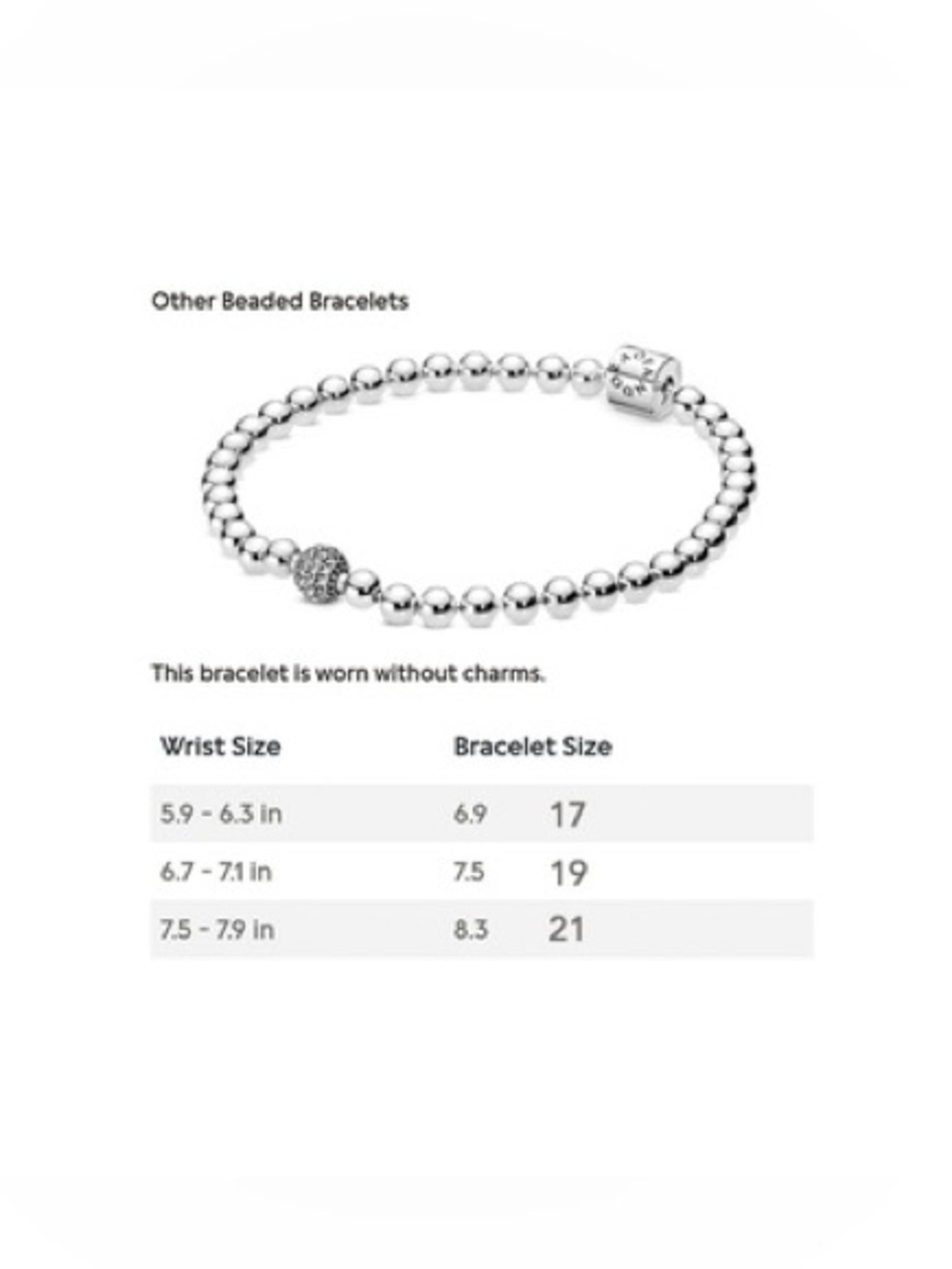 Pandora beads and pave bracelet - Picture 5 of 6